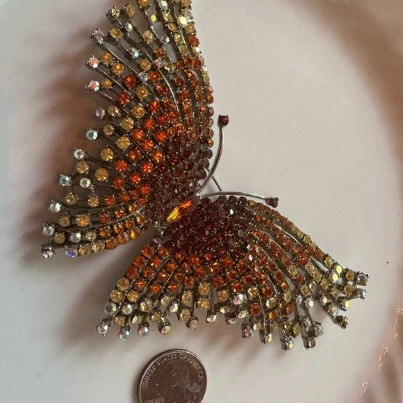 Sparkling Butterfly Brooch